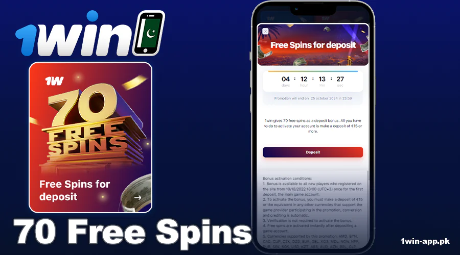 Free Spins at 1win Pakistan