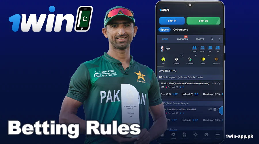 1win App PK betting terms and conditions