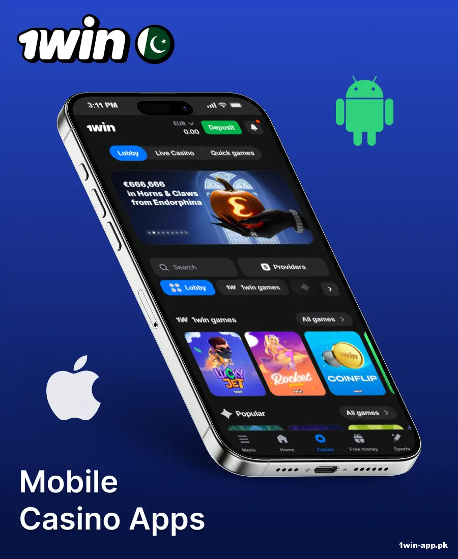 The 1win Casino mobile app