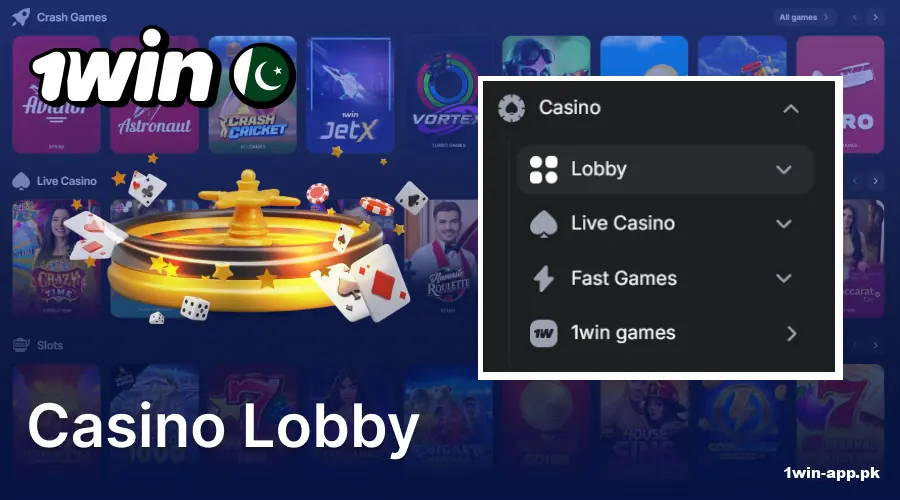 Casino Games Collection on the 1win