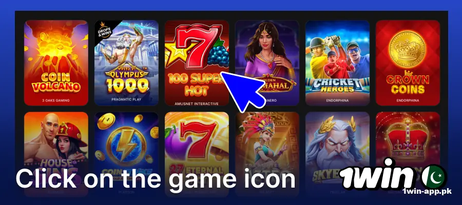Visit the 1Win website, then click on the game icon to launch it